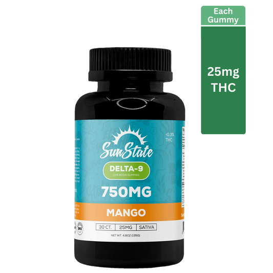 sunstate hemp live resin 25mg thc sativa gummies