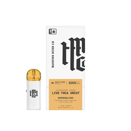 Wedding Cake Hybrid THCa Live Resin Uncut Starter Kit (1G) with Pods.