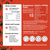 Supplement label for a full-spectrum hemp extract gummy with CBD, CBG, and Delta-9 THC.