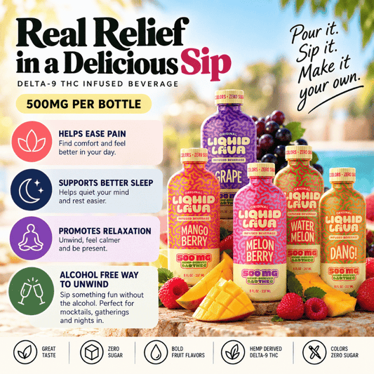 liquid lava infused beverage thc benefits
