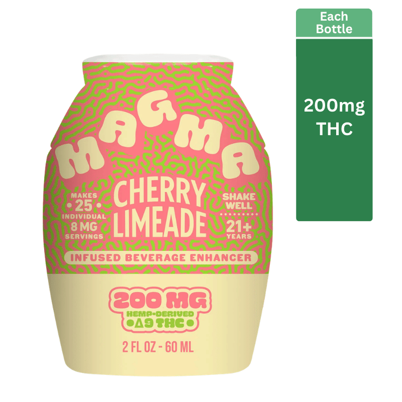 Magma Cherry Limeade 200mg Delta-9 THC drink drops bottle with 25 servings