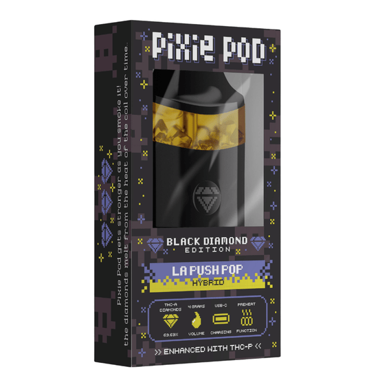 Pixie Pod Black Diamond 4G Disposable LA Push Pop Hybrid vape product 