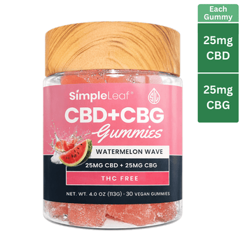 CBD+CBG Wellness Gummies – Watermelon (50mg Total)