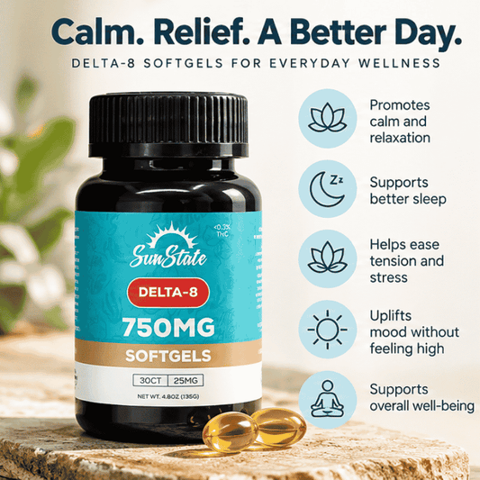 Delta 8 THC Sotftgels 750mg (25mg)