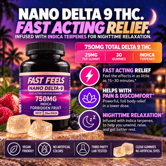 benefits of fast feels nano delta 9 thc indica gummies