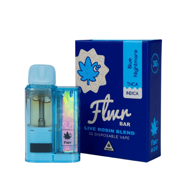 Nano THCA Delta 8 live rosin disposable vape 3g Indica Blue Nightmare with THCP