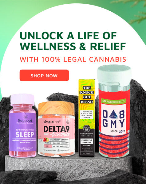 Wellness and relief with 100% legal cannabis products from our pain center.